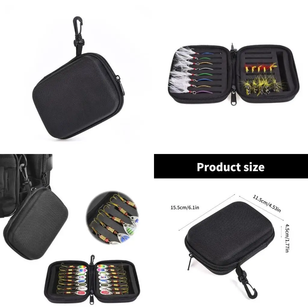 

Y1UC Fly Fishing Lures Bag Fishing Accessory Spinner Spoon Baits Storage EVA Foam Bag