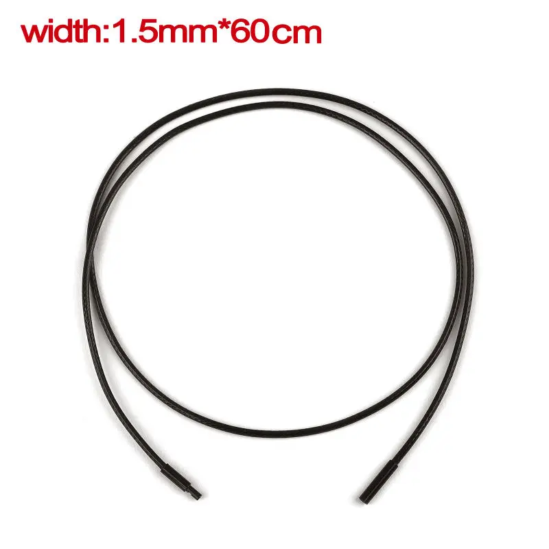 45-60cm Lederkette für Damen und Herren, Lederband, Wachsseil, Edelstahlverschluss, DIY-Halskette, Schmuckzubehör