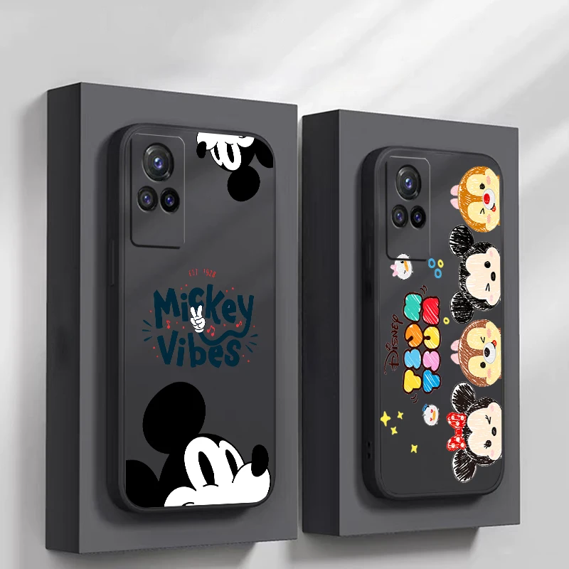 Disney Minnie Phone Case For Y91 Y85 Y83 Y79 Y77 Y76S Y75 Y73 Y73S Y72 Y70S Y67 Y66 Y35 Y53 Y55S Carcasa Liquid Silicone Back