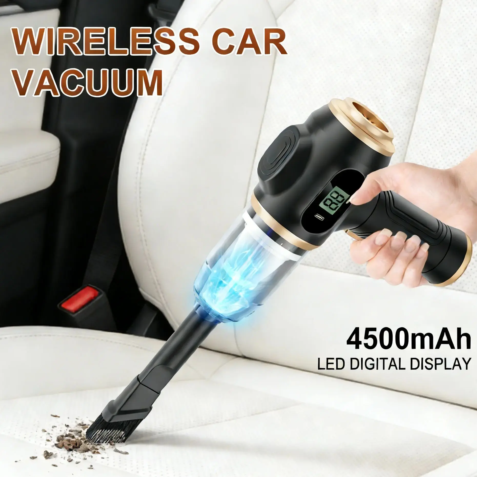 Aspirateur sans fil portatif, appareil ménager, nettoyage des canapés et des bureaux, nettoyeur haute performance, aspirateur pour tapis
