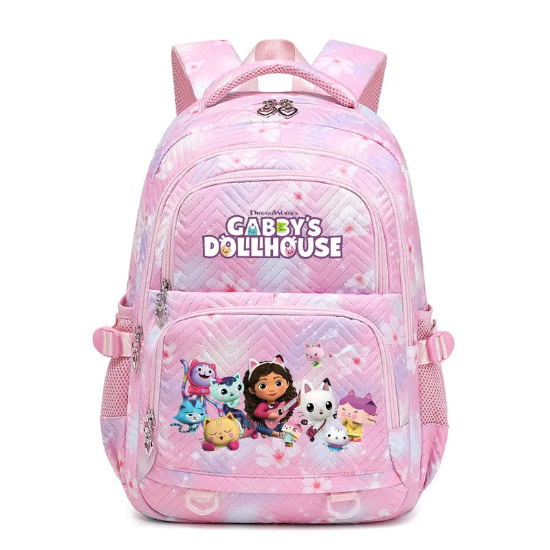 Gabby Dollhouse Backpack Boys Girls Bookbag Bag Student Teenager Children Knapsack Schoolbag Rucksack Mochila Kid Birthday Gift