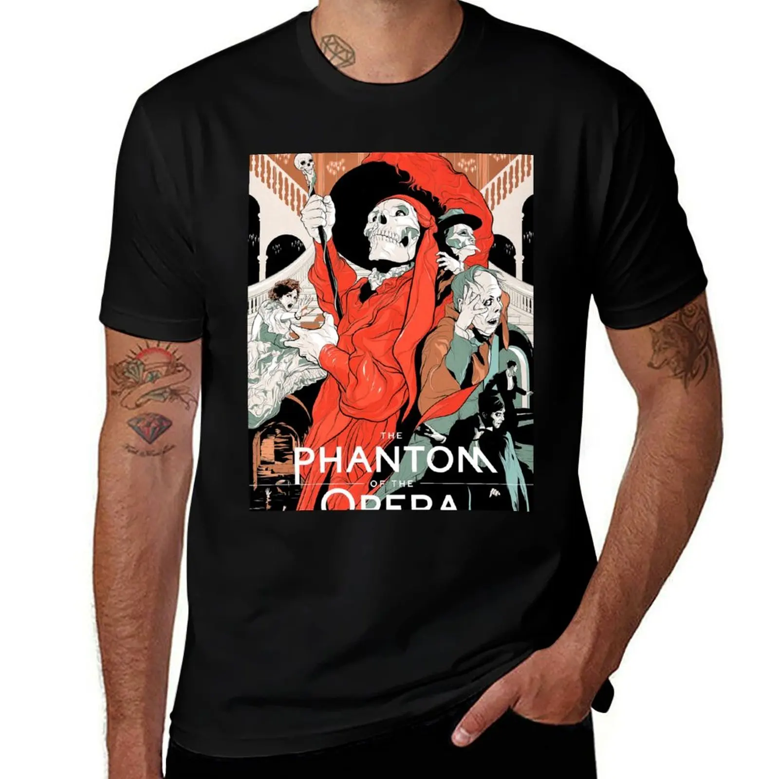 The Phantom Of The Opera - Lon Cheney - The Nu Retro Poster T-Shirt Street Style Casual Tee Shirt