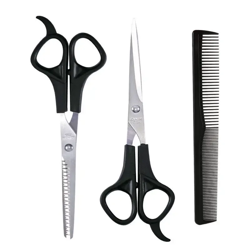  3pcs 7-inch Scissors Sets-Suitable for Thinning and Styling Hair-for Men and Women for Finishing, Point Cuts, and Flat Cuts 