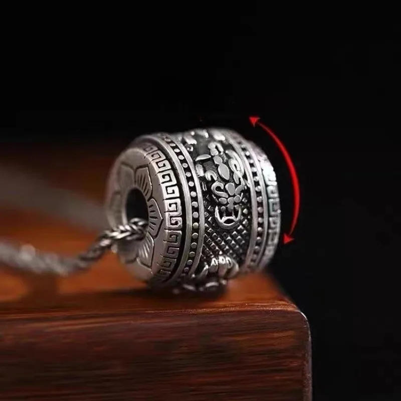 New Vintage Rotating Pi Xiu Pendant Necklace Unisex Steampunk Inspired Antique Finish Jewelry Gift
