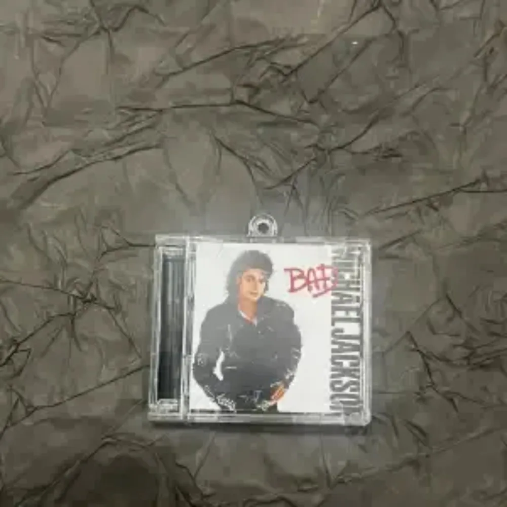 Michael Jackson Mini Album CD Keychain MJ Fans Collectors English Replica Decorative Collectible Free Shipping