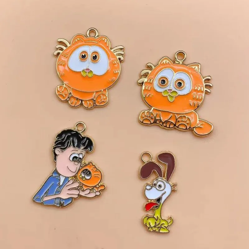 10pcs Alloy Drip Oil Charm Cartoon Anime Earring Pendant DIY Keychain Necklace Pendant Charms for Jewelry Making Cute Charms