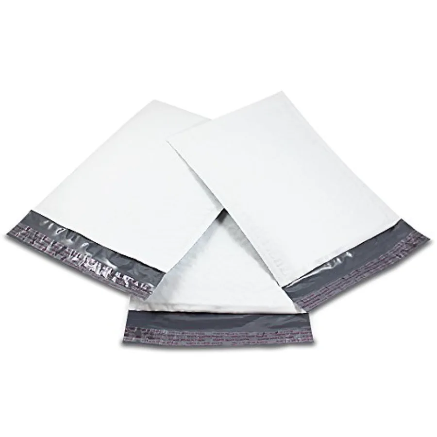 

Medium Size Padded Envelopes 7.25 x 12 Poly Bubble Mailers 5 Pack Plastic Self Seal Shipping Bags for Packaging Supplies White