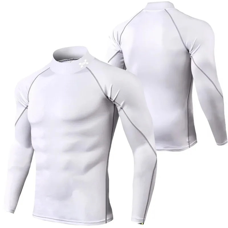 قميص منكمش للرجال، صالة الألعاب الرياضية واللياقة البدنية، والرياضة، والجري، تي شيرت علوي، تي شيرت بأكمام قصيرة سريع الجفاف للرجال #2