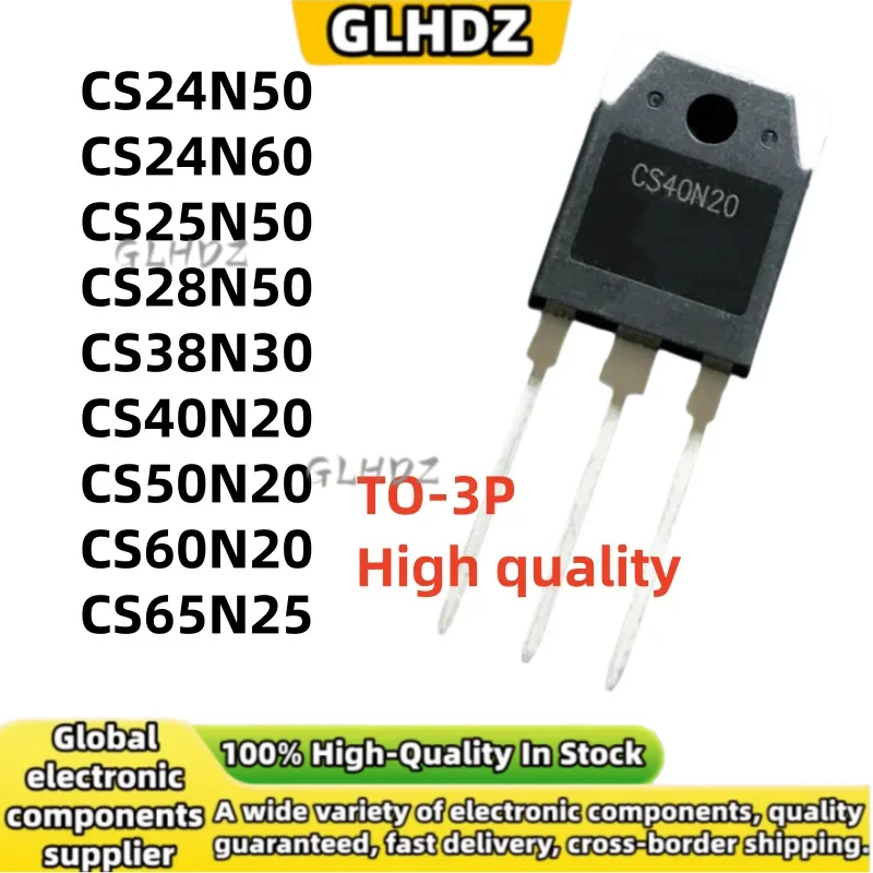 High quality 5PCS CS24N50 CS24N60 CS25N50 CS28N50 CS38N30 CS40N20 CS50N20 CS60N20 CS65N25 TO-3P