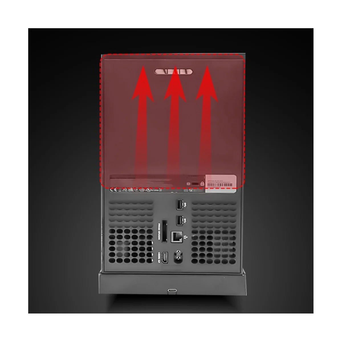 A57G-Cooler para consola de juegos Xbox Series X con 3 puertos USB Soporte vertical con 2 ventiladores de refrigeración Ventilador para consola de juegos de 3 velocidades