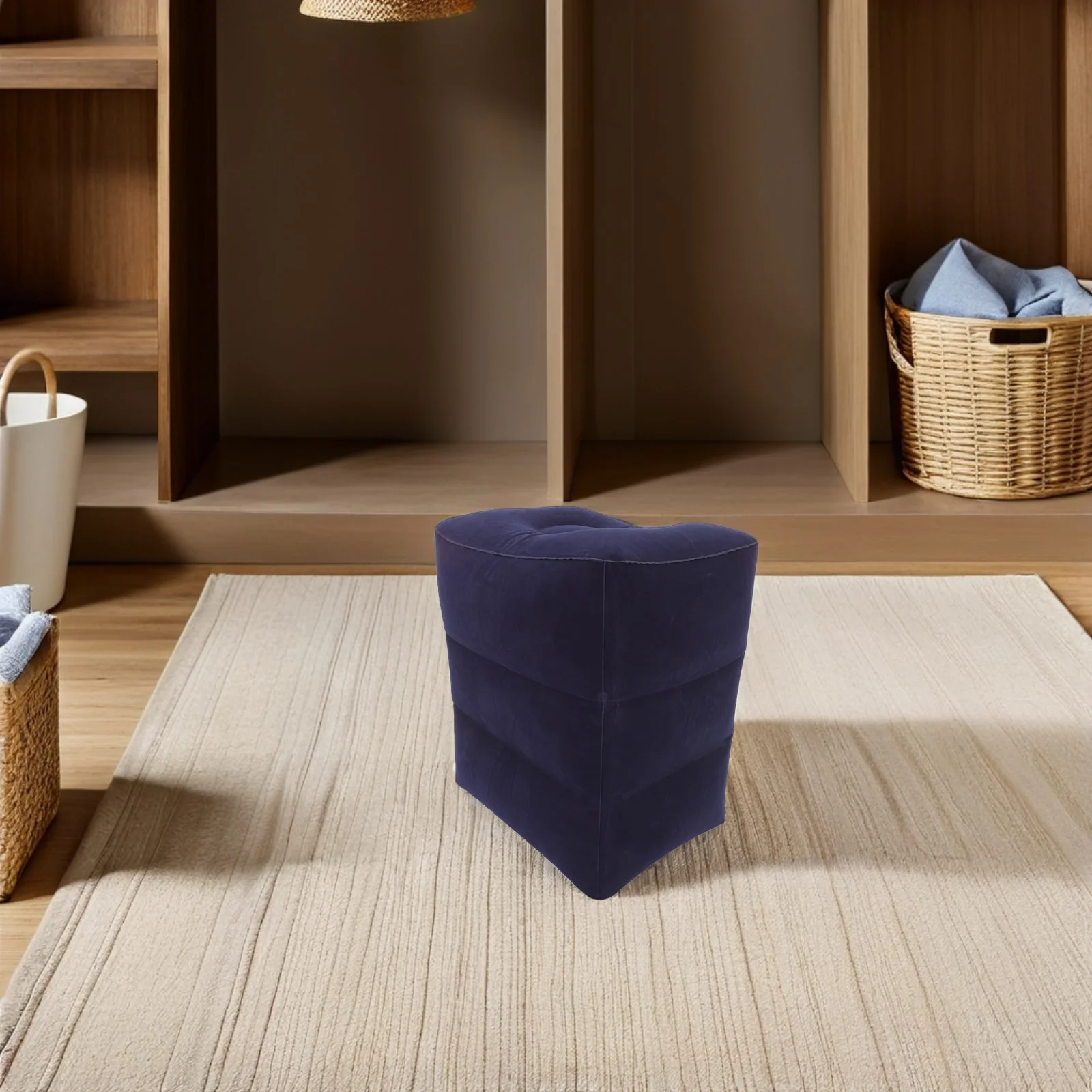 

Inflatable Foot Rest Airplane Travel Leg Cushion Adjustable Soft Ergonomic Footrest for Plane Car Office Portable Travel