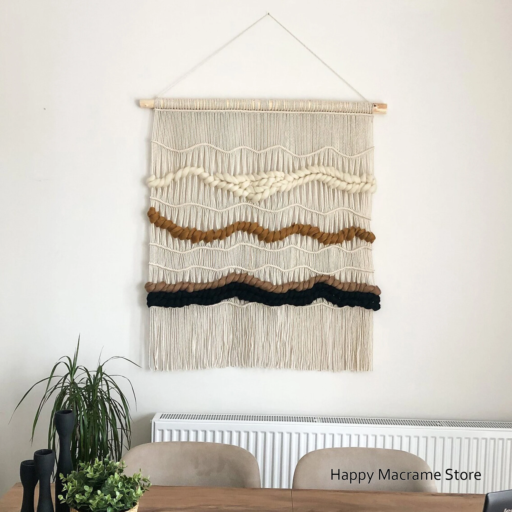 Large Macrame Wall Hanging, Woven Wall Tapestry, Boho Wall Decor, Bohemian Art Decoration, Macraweave Tapestry, Modern Wall Rug