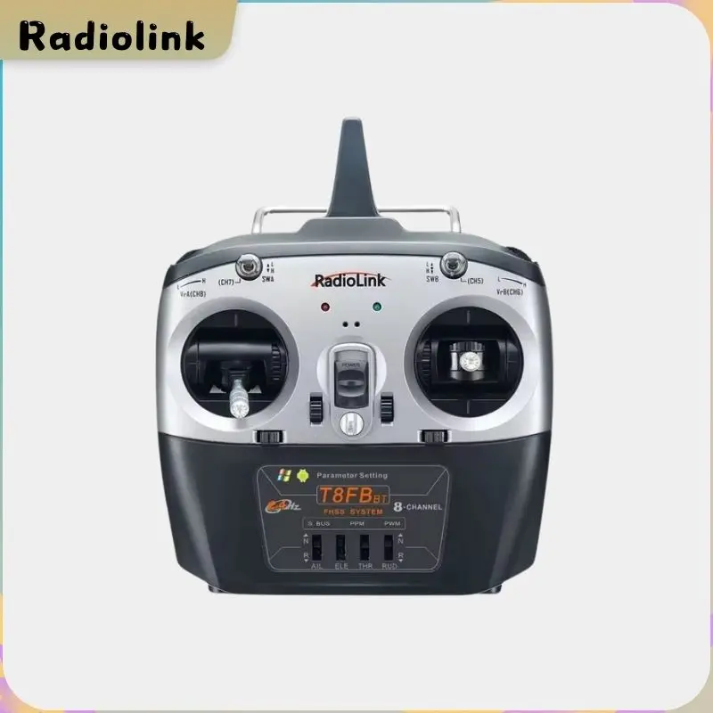 Radiolink novo transmissor e receptor rc t8fb bt 8 canais r8ef 2.4g controlador para drone/asa fixa, avião