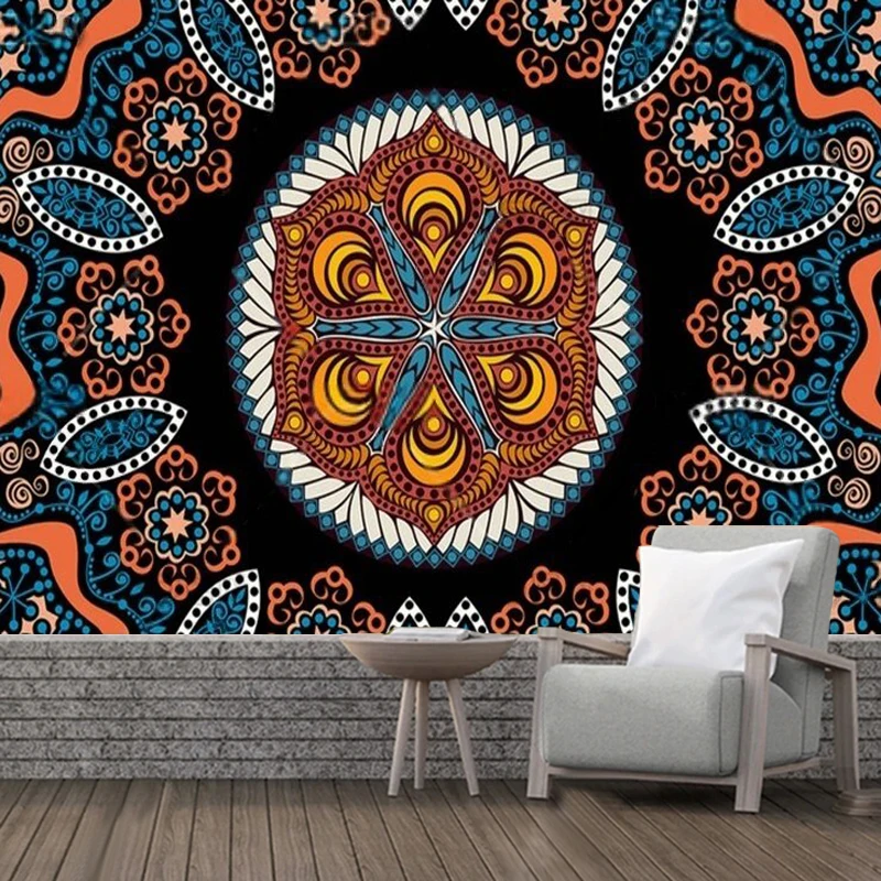 New Chinese-Style Minimalist Indoor Abstract Art Color Flower Luxurious Home Decoration Mural For The Living Room Sofa Pattern