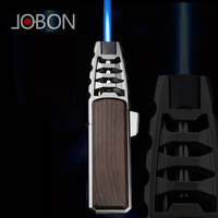 Hot JOBON Outdoor Windproof Turbo Torch Large Fire Spray Gun Metal Blue Flame Butane Gas Lighter Kitchen Barbecue High End Gifts
