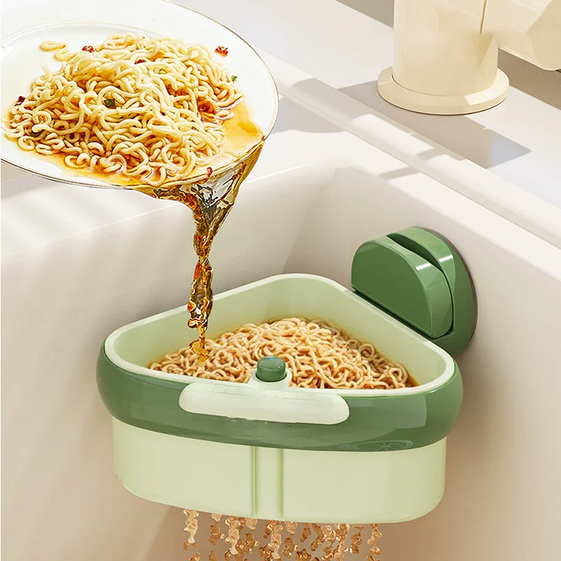 

New Kitchen Sink Strainer Drain Basket Sponge Cloth Drainage Sink Waste Storage Filter Basket No Drilling Required Home Tools