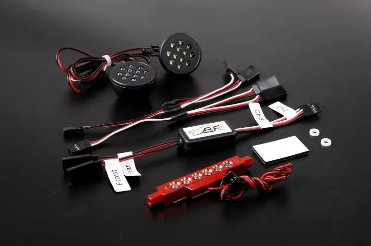 CNC 정밀 가공 풀 메탈 램프 홀더 ROVAN ROFUN HPI BAJA 5B용 리모컨 전후방 라이트 세트