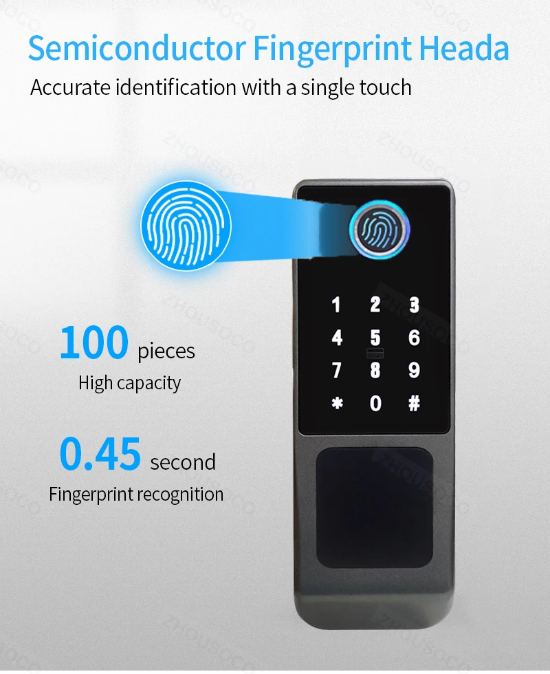 Smart fingerprint gate lock product image 6