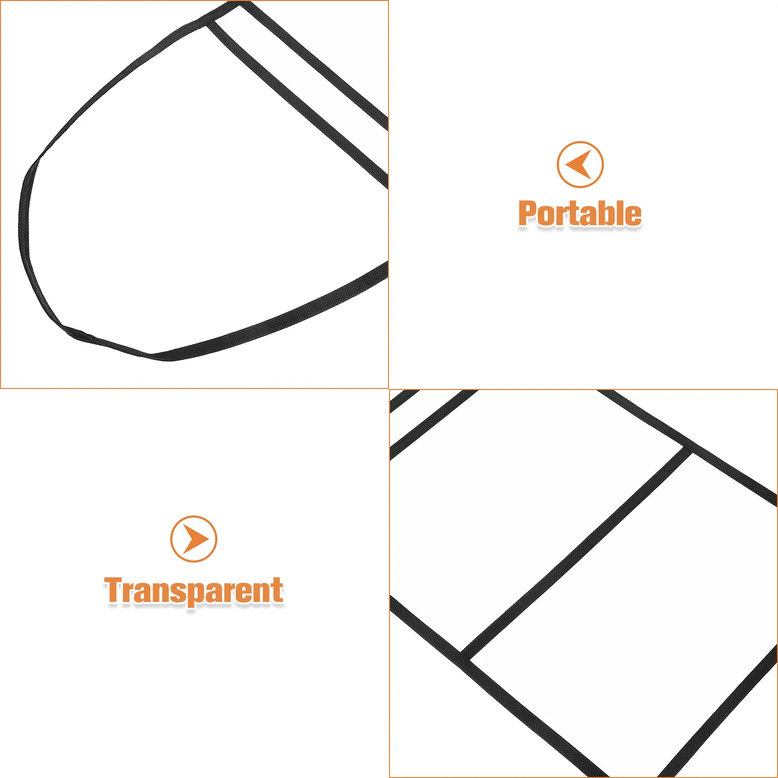 Picture 6: 5Pcs Clear Dry Erase File Holders Transparent Plastic Document Sleeves Reusable Waterproof Pouch with Handle for Office