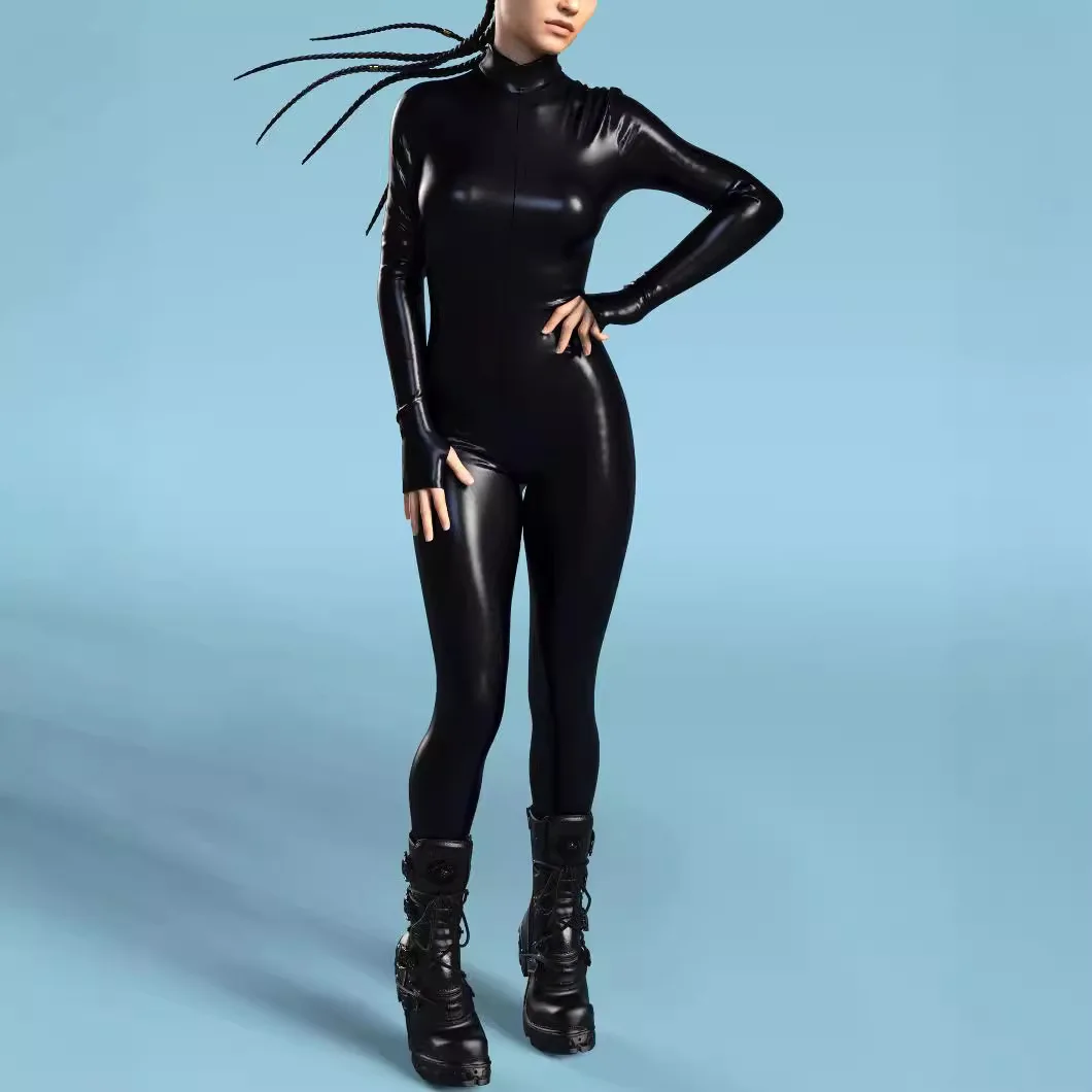 Zwart Wit Vlinderlijn Cyber Jumpsuit Vakantie Halloween Toont Cosplay Bodysuit Party Zentai Pak Romper Optreden Kostuum