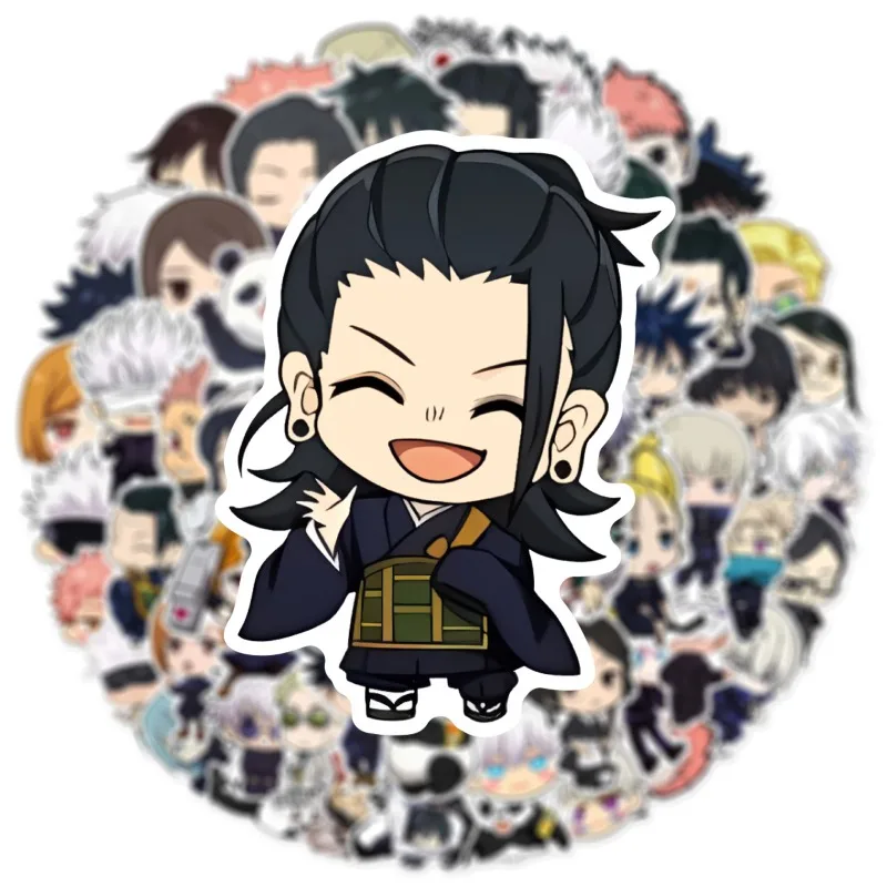 50pcs Jujutsu Kaisen สติกเกอร์ Gojo Satoru อะนิเมะ Kawaii DIY สมุดภาพตกแต่งน่ารักแล็ปท็อปขวดโทรศัพท์การ์ตูน Decals ของเล่นเด็ก