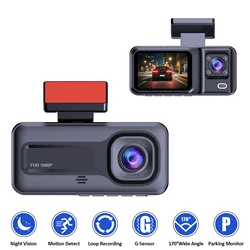 Daul Car Dashcam 1080P Front | 480P Interior & Rear Cams Dashcam, Car Accessories | Car DVR | Video Record