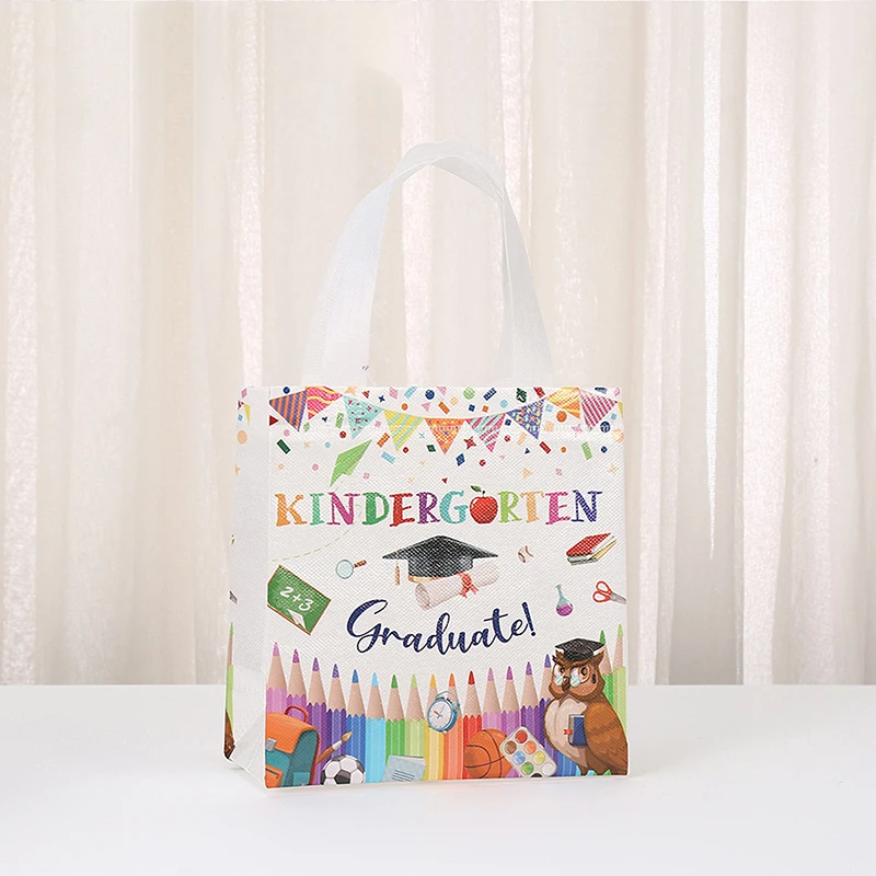 1pcs Graduation Season Non-woven Tote Bags Student Kids Gift Package Fabric Waterproof Storage Reusable Pouches