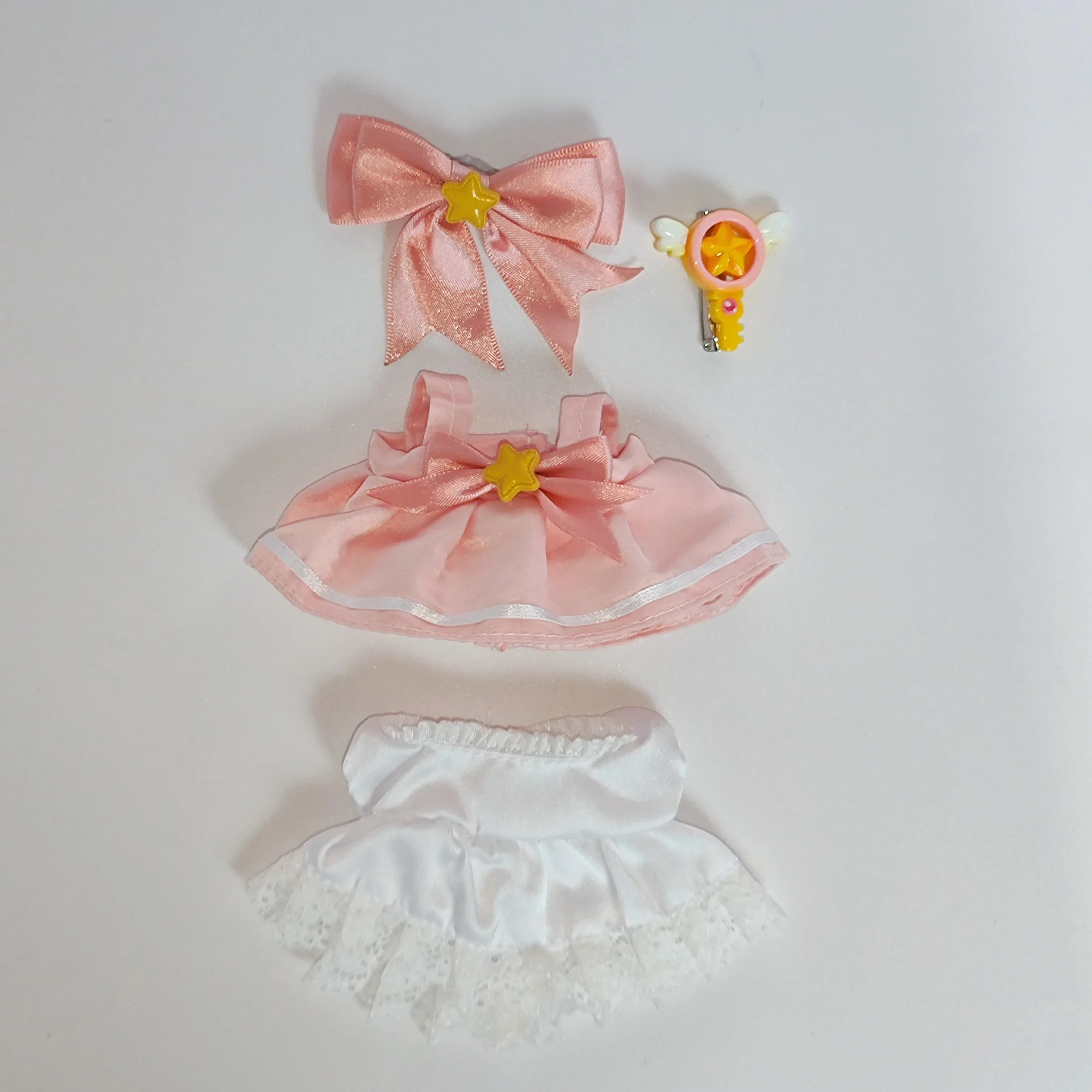 ملابس لدمية لابوبو اللطيفة الصغيرة القطيفة ملابس كاواي كاردكابتور ساكورا ستايل دمى المعبود