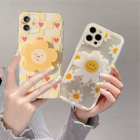 Smile Phone Case For Samsung Galalxy S25 S23 S24 S20 S21 S22 S10 Plus Ultra S21 S24 FE S24+ cover Casing With Bracket Holder