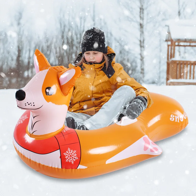 

Санки для собак из ПВХ для взрослых, детский сноуборд, надувное лыжное кольцо, двойная игра, снег, двойная ручка, снежные игрушки