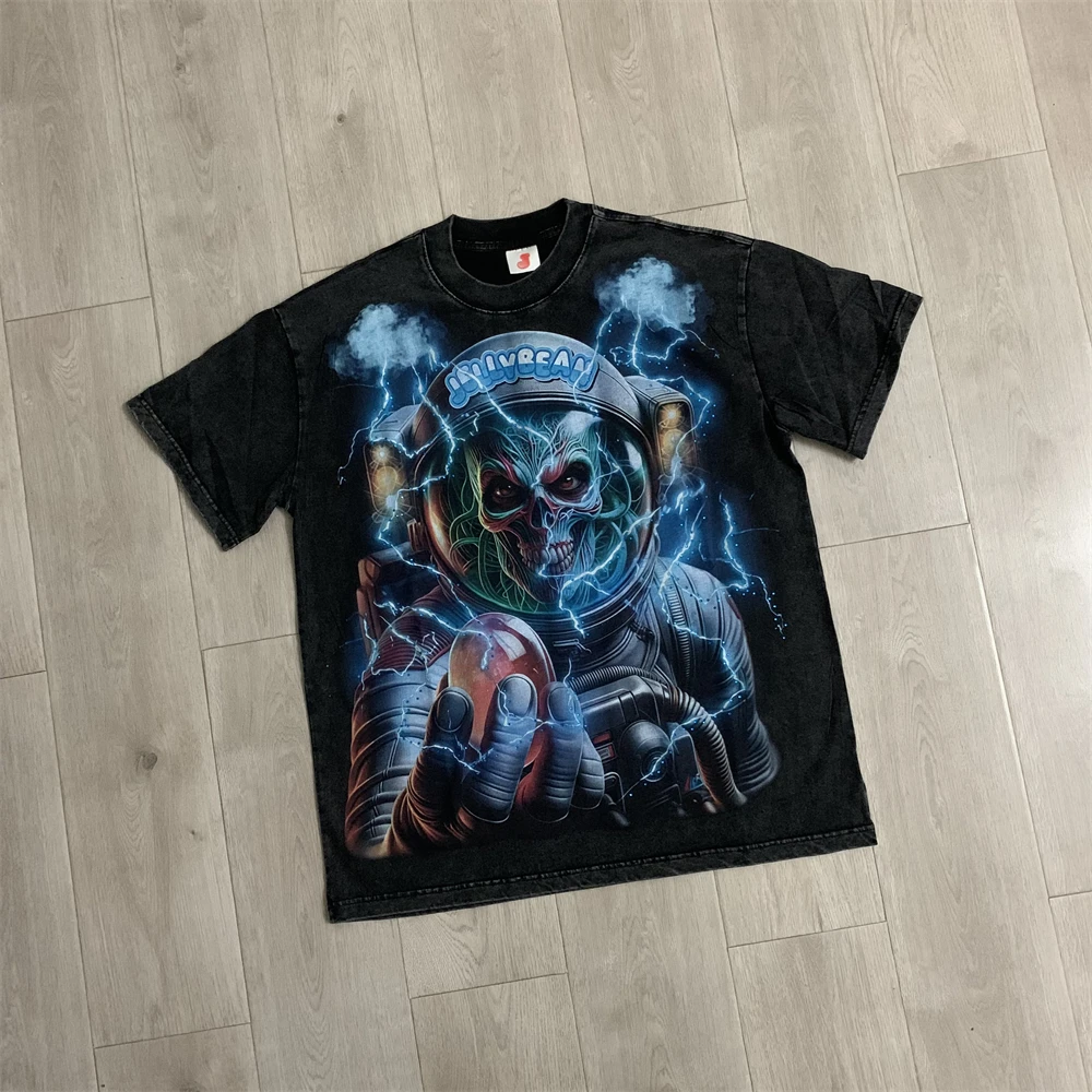 JELLYBEAN Beyond Alien Skeleton Print T Shirt Men Women High Quality Tee Tops T-Shirt