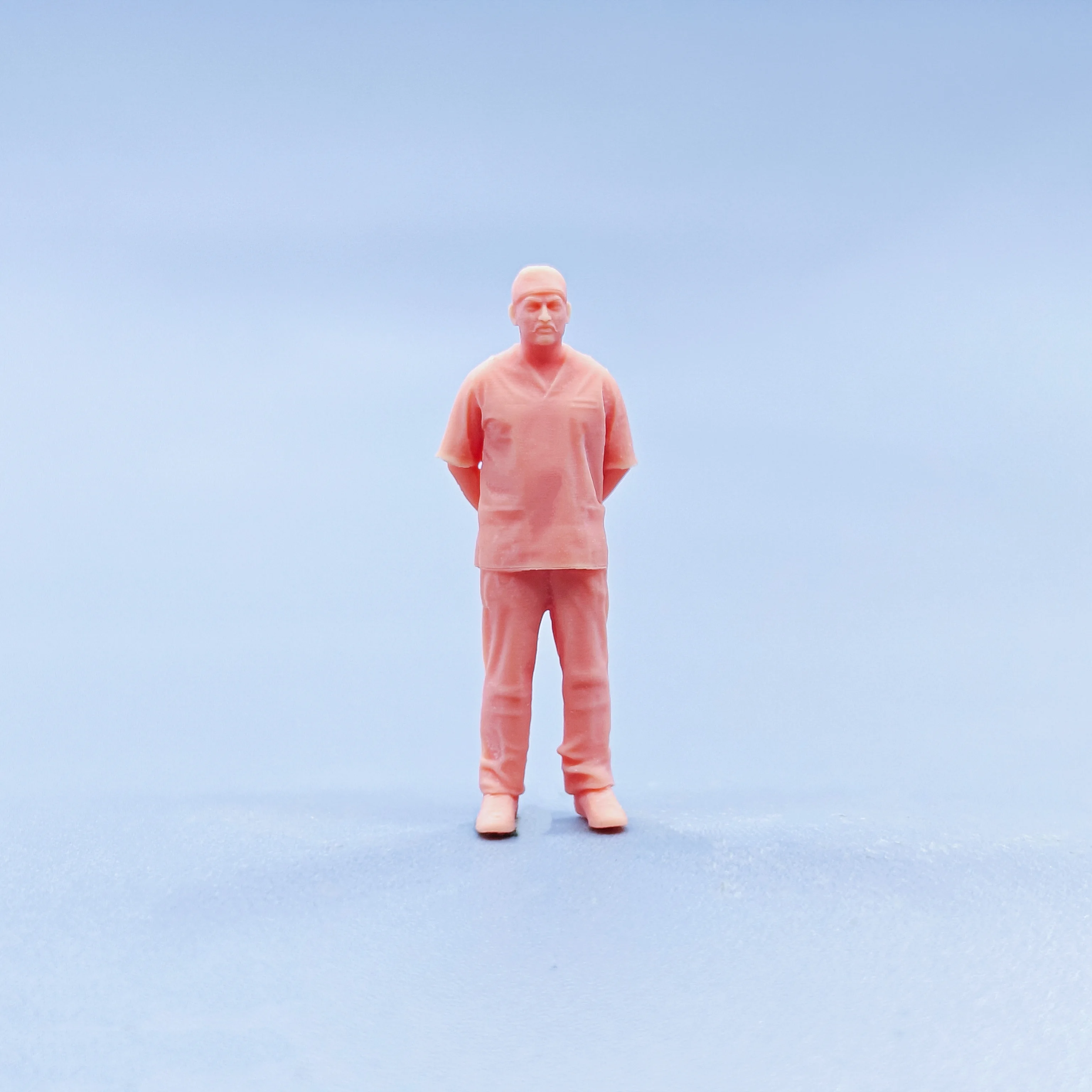 1/64 Figuren, Maßstabsmodell, Kunstharz, alter Mann mit Händen hinter dem Rücken, unbemalte Miniaturen, Diorama, handbemalt, D727