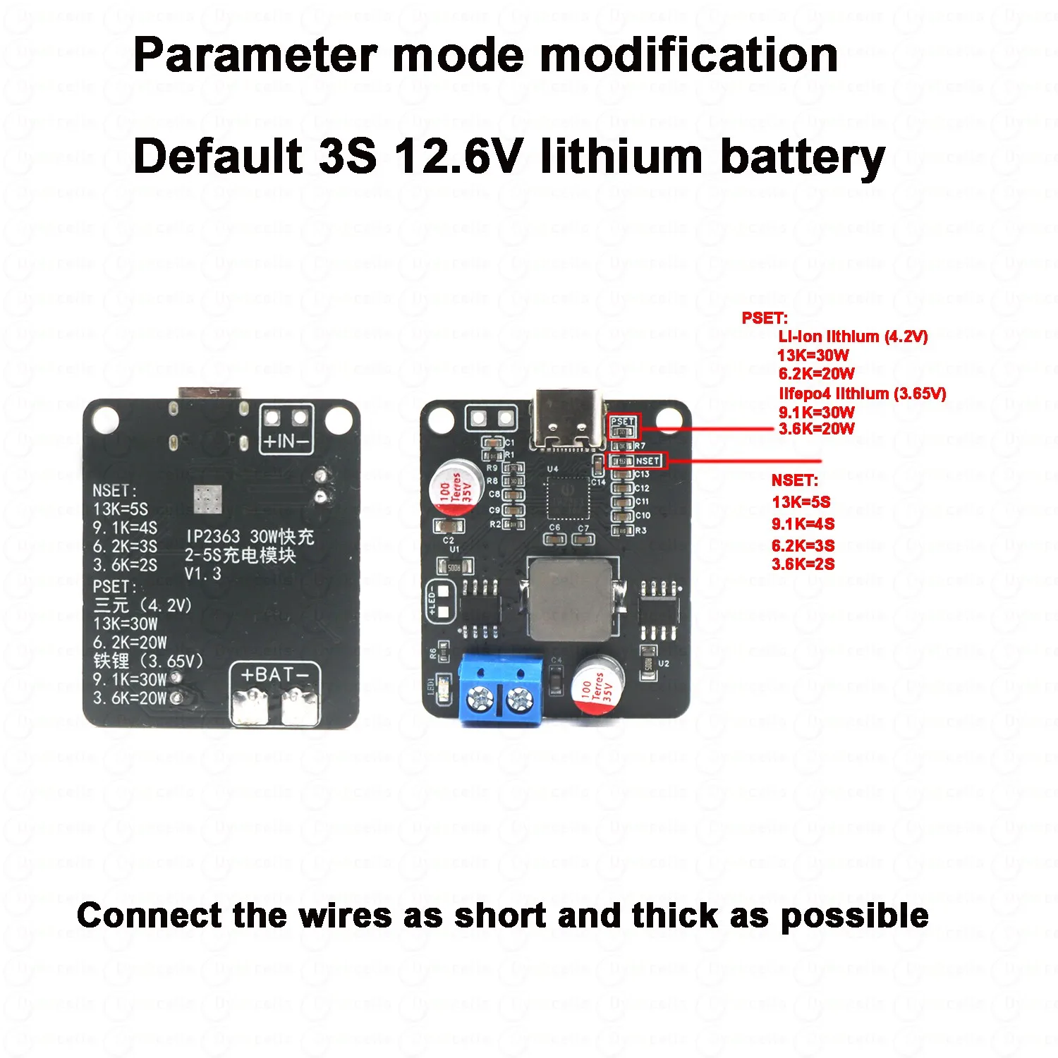 IP2363 30W Lithium Battery Fast Charging Module 2S 3S 4S 5S12V Li-ion Lifepo4 Batteries Charger PD Quick Charge Auto Buck-Boost