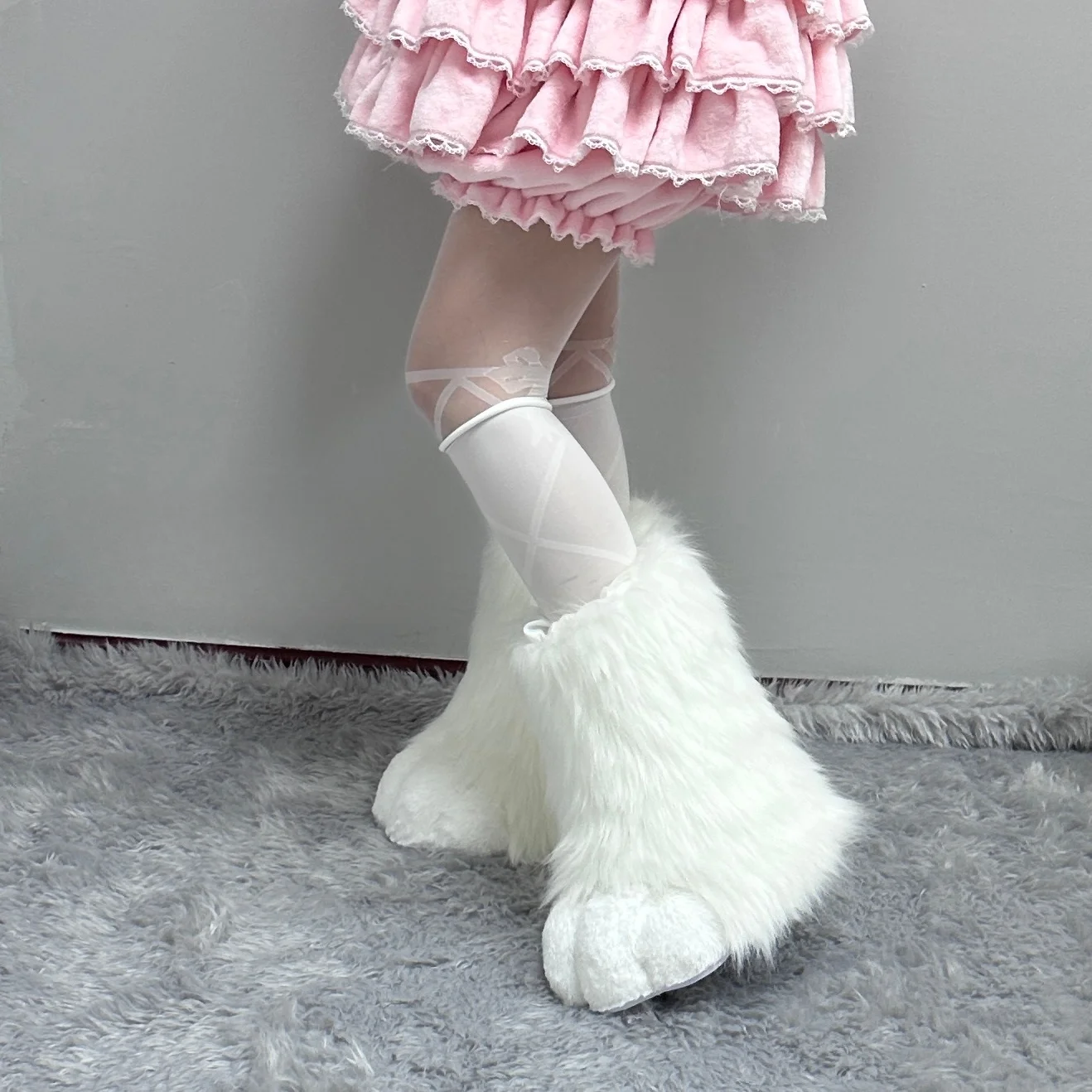 

Kig series close-fitting feet 3D printing foot shell animal clothing animal foot finished product customization cute fluff