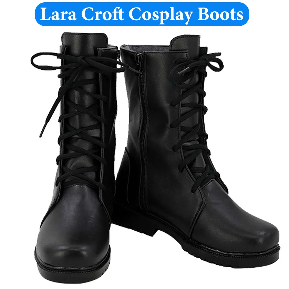 

Игра Fantasia Lara Croft, обувь для косплея, ботинки, обувь для женщин и мужчин, карнавальные костюмы на Хэллоуин, аксессуары, маскировка на заказ