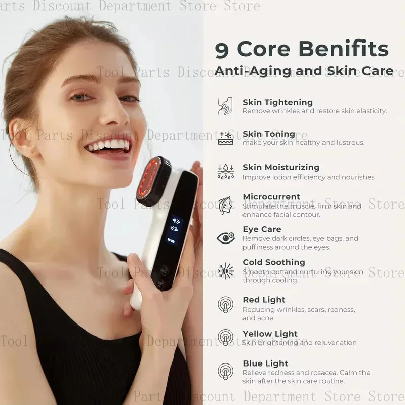 6 Dalam 1 Perawatan Pengencangan Kulit Frekuensi Radio Multifungsi Terapi Cahaya Merah Pengangkat Wajah Dengan Pendinginan