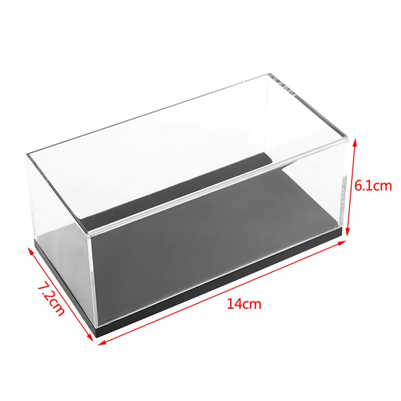 Estuche de acrílico transparente a escala 1:43, caja de exhibición de tapa dura para modelo de coche, figura coleccionable en miniatura