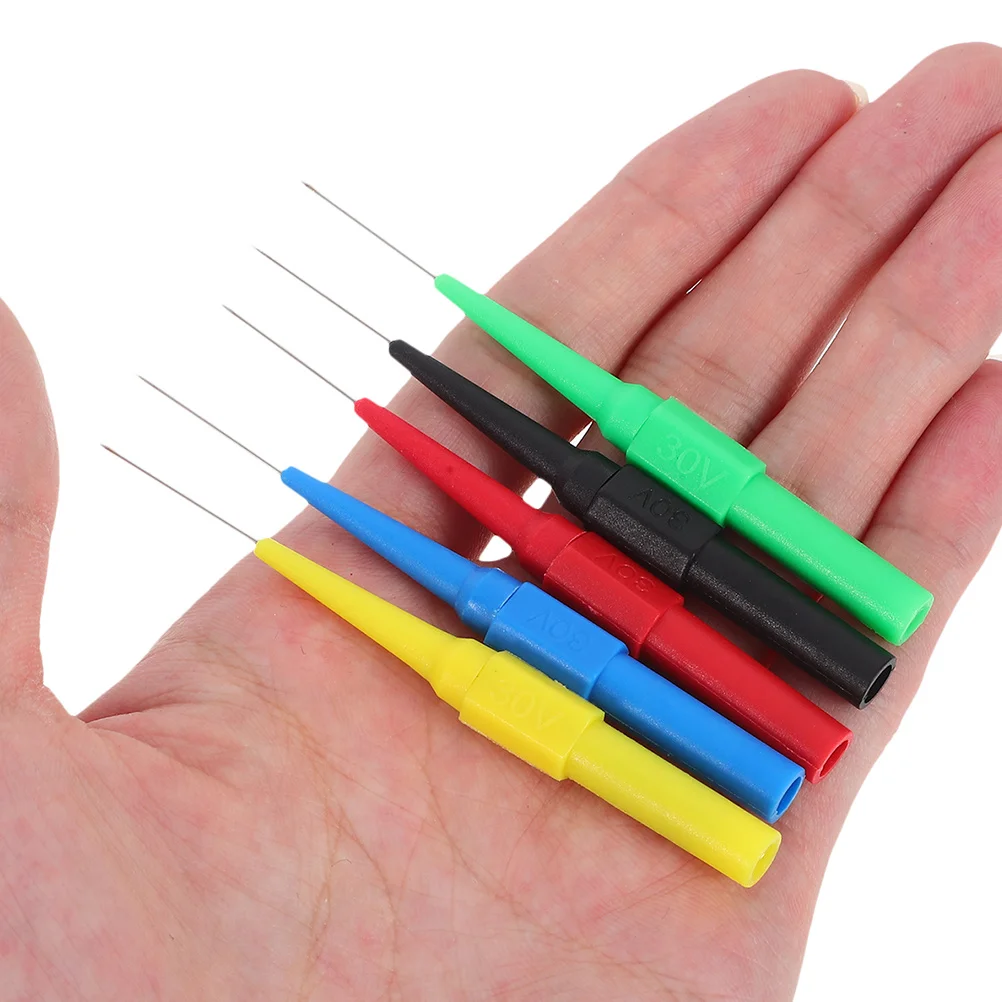 

15pcs Automotive Test Probes 0.7Mm Insulated -Temp Puncture Probe For Multimeter Car Repair Electrical Testing