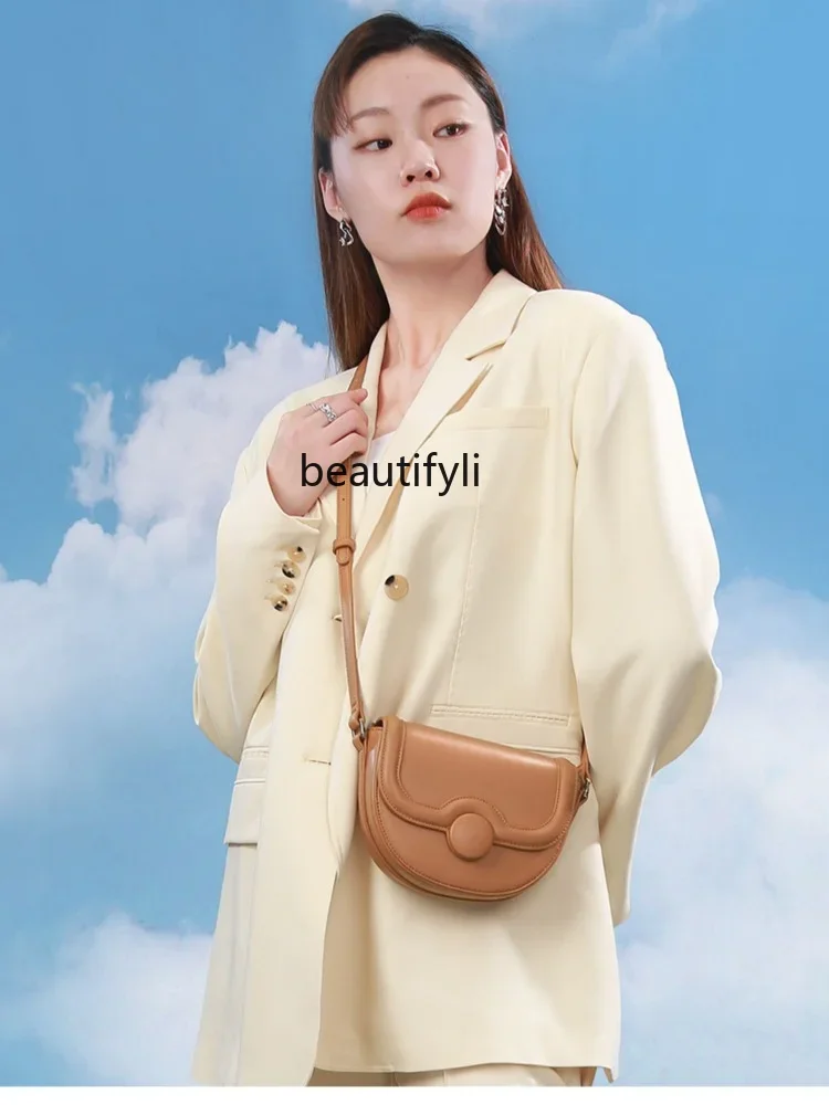 yj Saddle Bag Special-Interest Design Retro Crossbody Bag Women's High-Grade All-Match Shoulder Bag