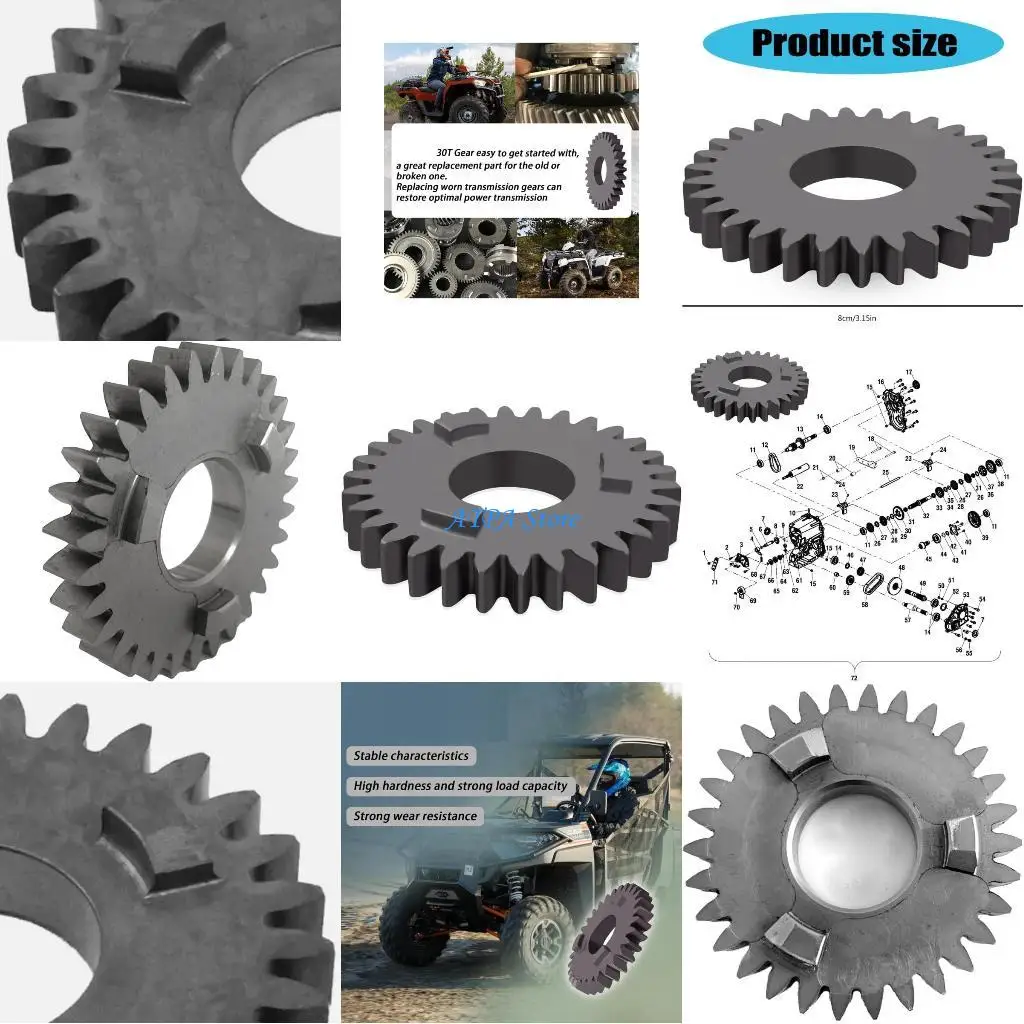 

U13C Optimally Power Transmission Main Gear For 700 500 425 330 200 1500 2003-2008 3233856, Quick Functionality Restoration