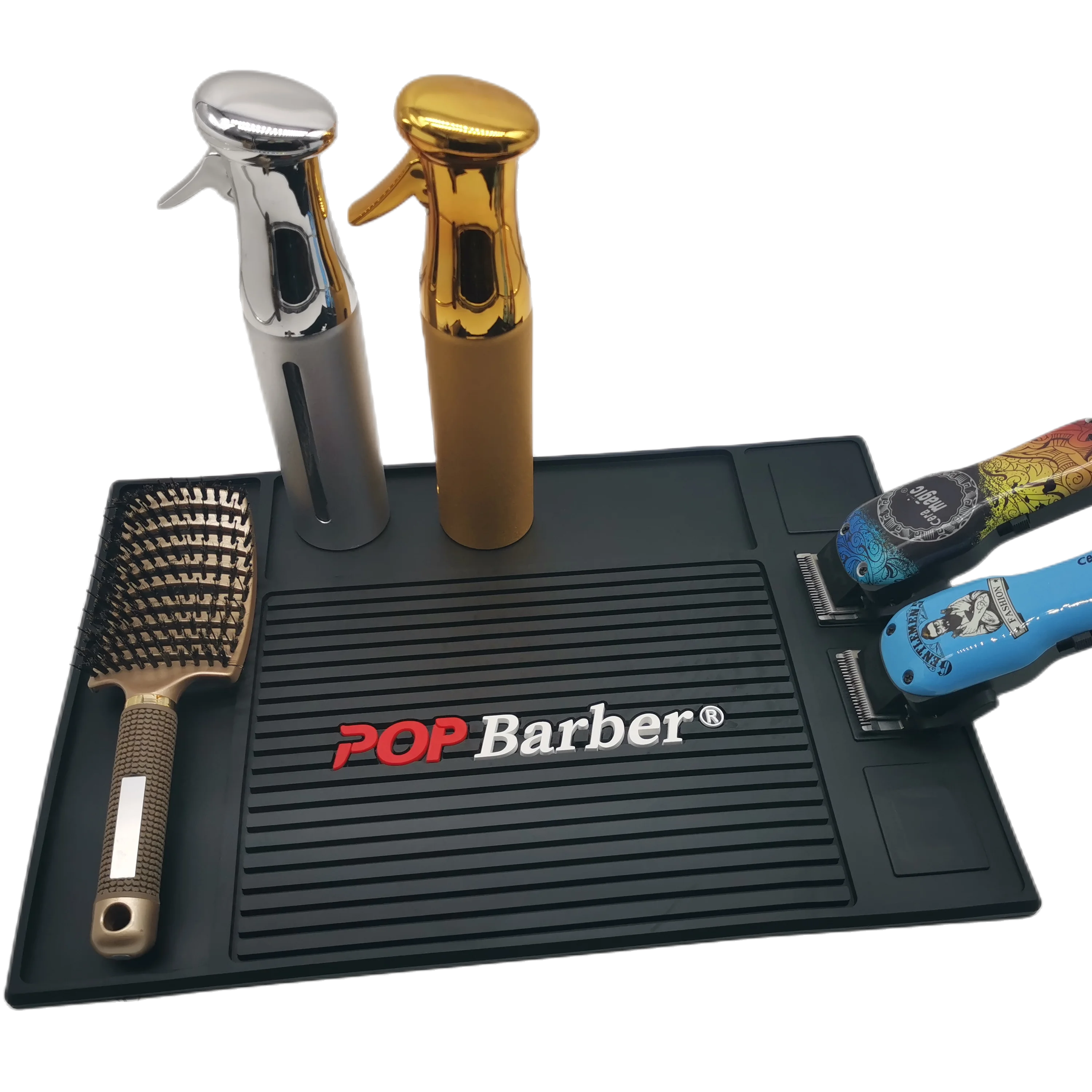 4-grid Magnetic Pad Hairdressing Antiskid Magnetic Barbershop Tools Storage Mat Table Cushion NonSlip Heat Resistant Pad