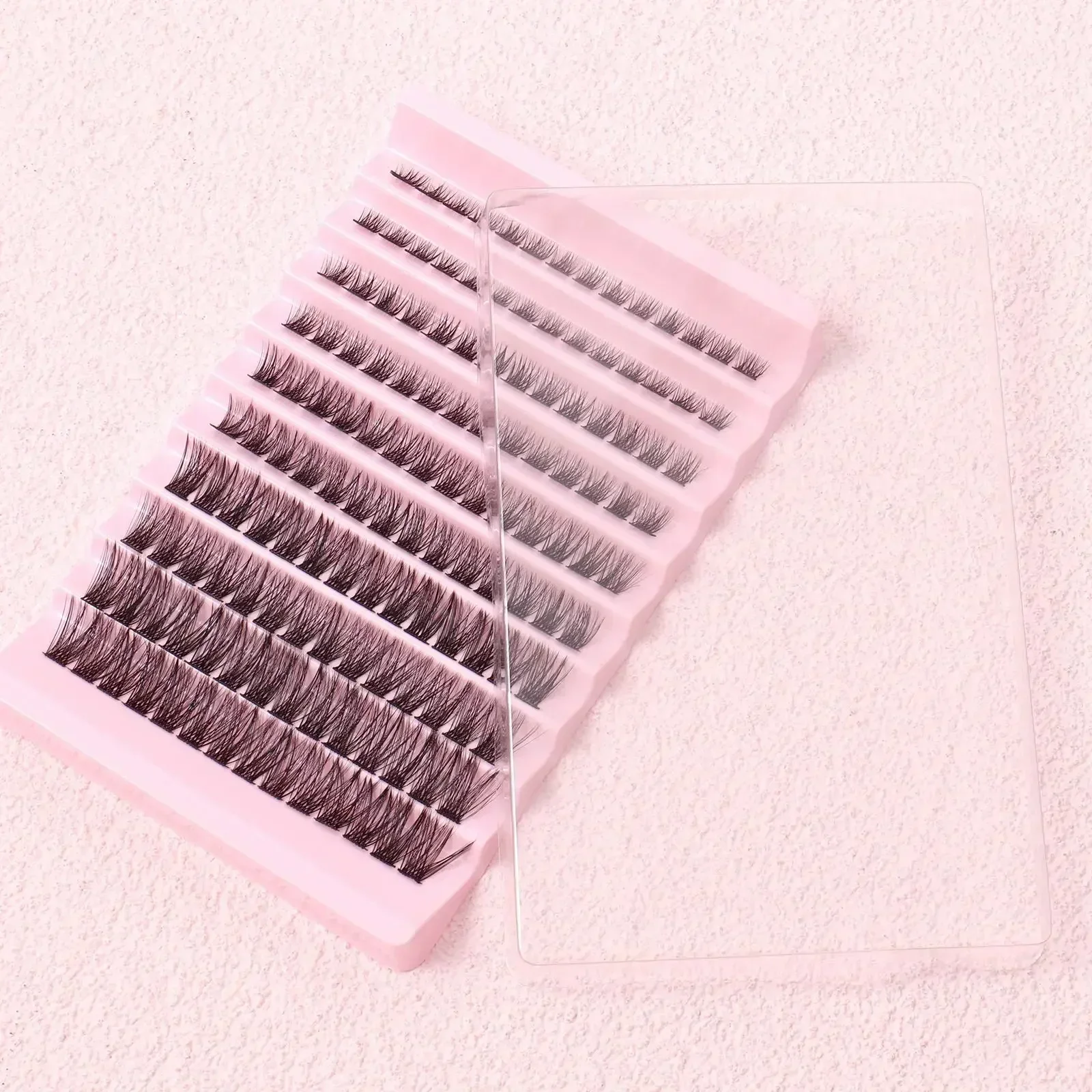 Lash Extension Kit 120/140 Lash Clusters with Lash Bond and Seal and Applicator Thin Soft Fluffy Reusable False Eyelashes 8-16mm