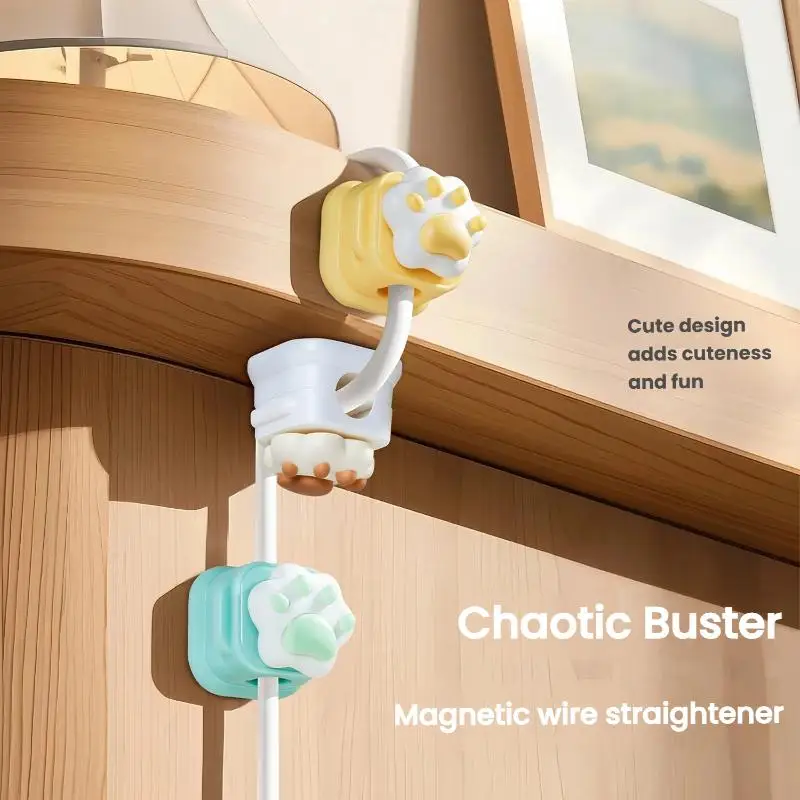 คลิปจัดระเบียบสายเคเบิลแบบติดตั้งเองสำหรับโต๊ะทำงาน (ที่เก็บสายไฟบนโต๊ะทำงาน สำหรับจัดระเบียบสำนักงาน)