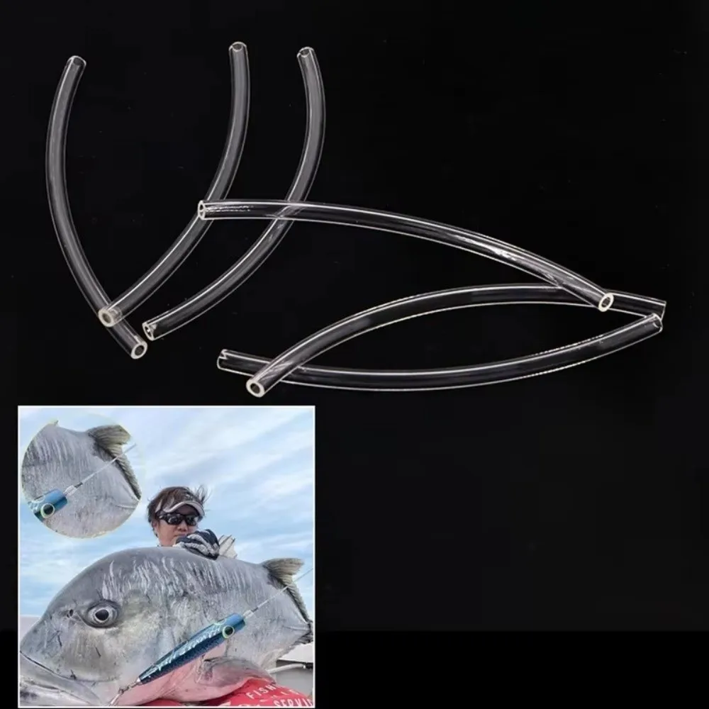 6pcs Transparent Material Flexible Hose Wear-Resistant Design High Strength Texture Fishing Hose Rigid Body Structure