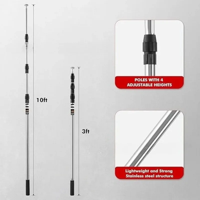 Home Dust Barrier System Heavy Duty Zipper Interior Decoration Interior Support Bar