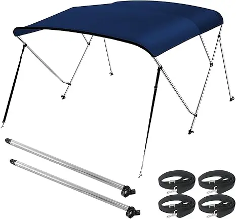 

Seamander Bimini Top for Boats,Includes Bimini Top Hardwares,3 Bow 6ft Length 54in-60in Width 46in Height(Navy Blue)