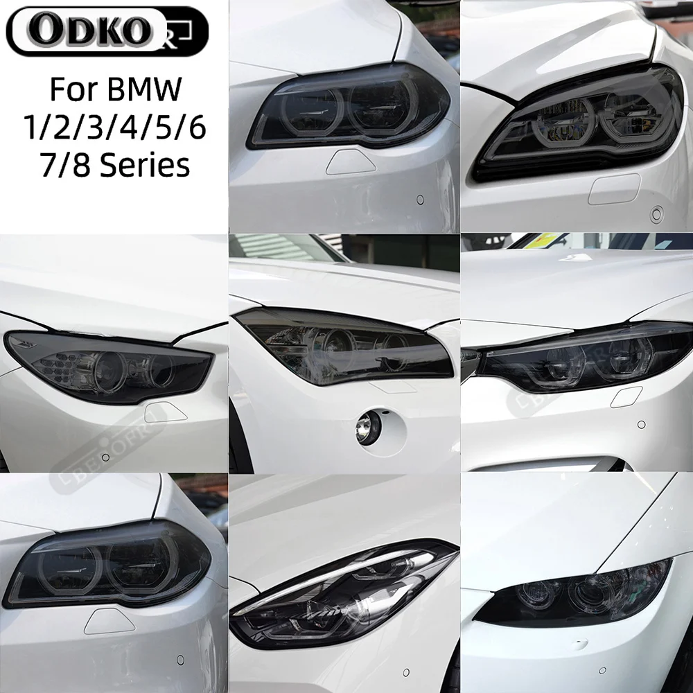 Car Headlight Tint Smoked Black Protective Film TPU Sticker For BMW F30 F31 G20 F10 F11 G30 F40 F32 F22 F36 F07 F34 G32 G11 G15