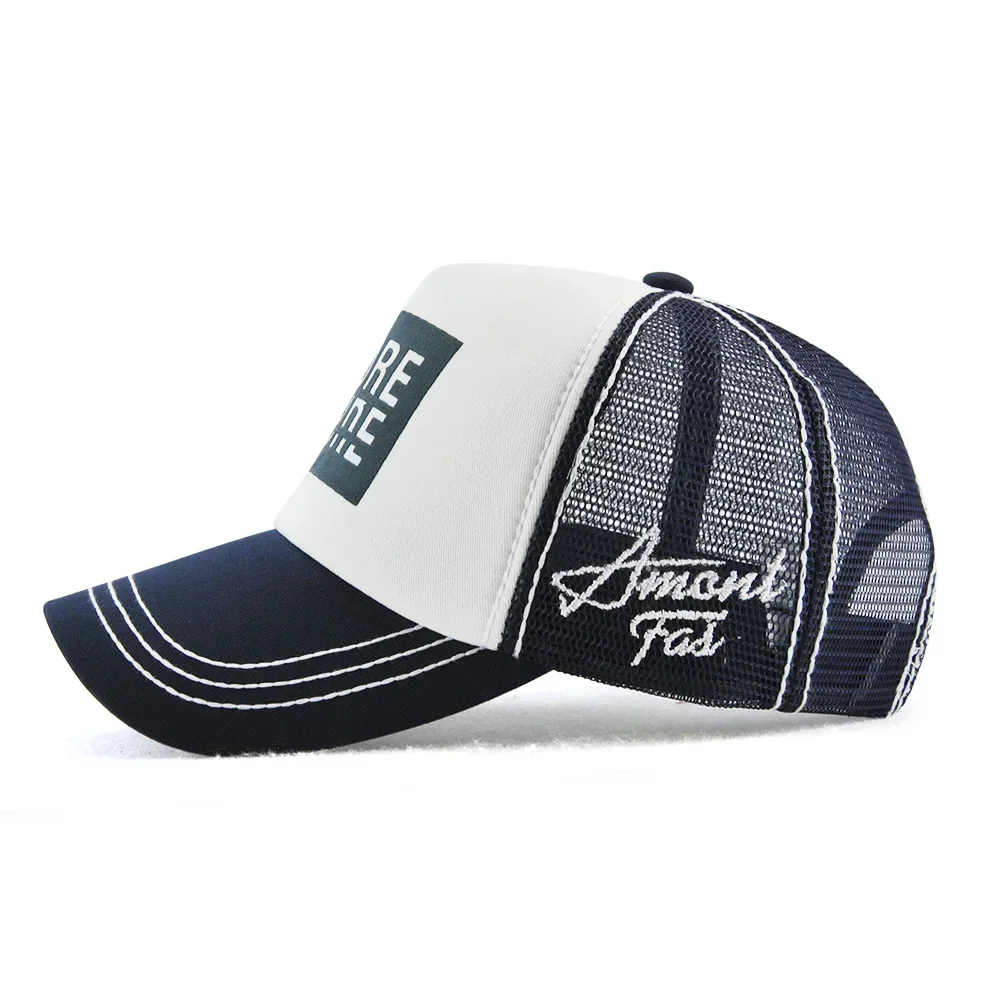 TOHUIYAN Fashion Trucker Cap Men Letters Printed Baseball Caps Summer Breathable Mesh Hat Casual Gorras Snapback Hats for Women