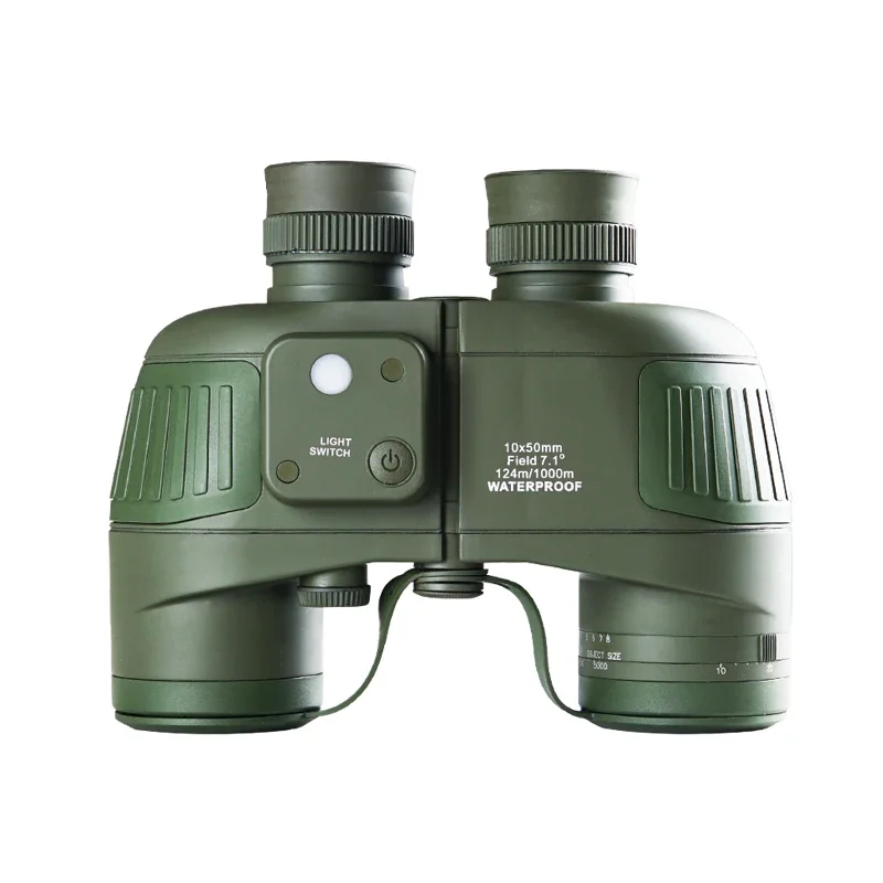 YYHC-waterproof 10X50 binoculars with compass rangefinder telescope