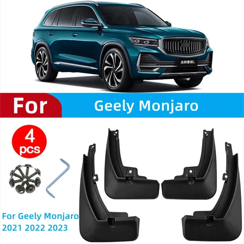 

4 шт. Брызговики для Geely Manjaro Брызговики Monjaro 2021 2022 2023 Брызговики передние и задние автомобильные аксессуары